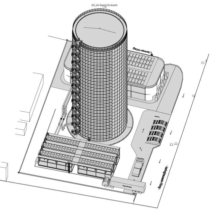 Dies ist eine Visualisierung des Großwärmespeichers